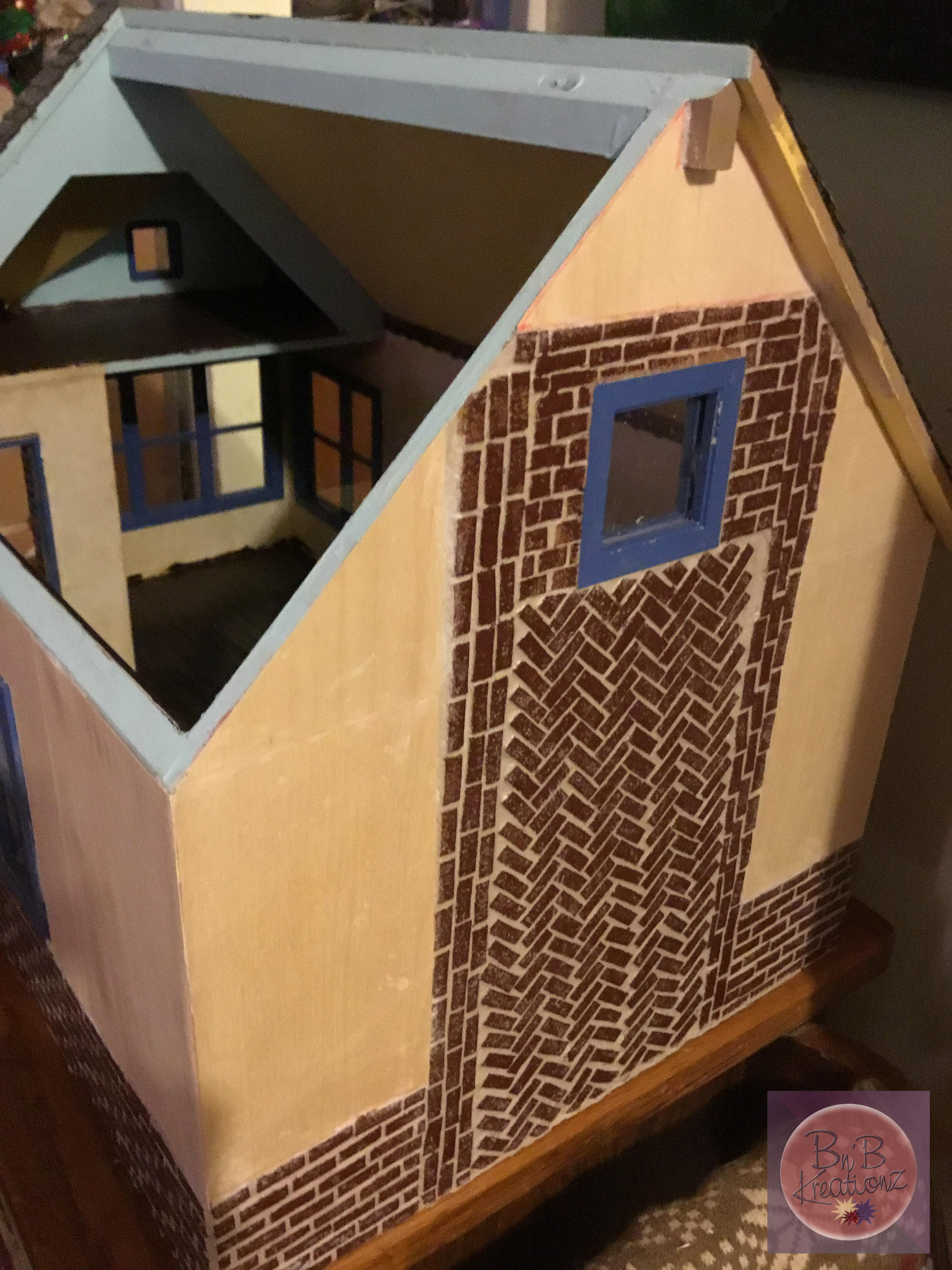 Brickwork on the back of the house